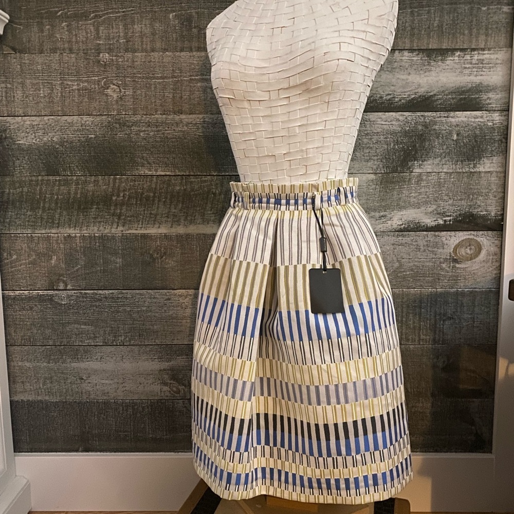 NWT Massimo Dutti Plaid Pattern Box pleated skirt - Picture 4 of 12